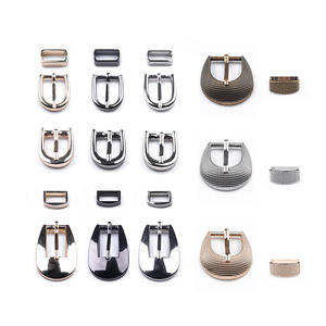 Metal Belt Buckle Set Oval Pin Buckle Alloy Mirror Electroplating Adjustment Hardware Accessories For Customization - Product Image 1