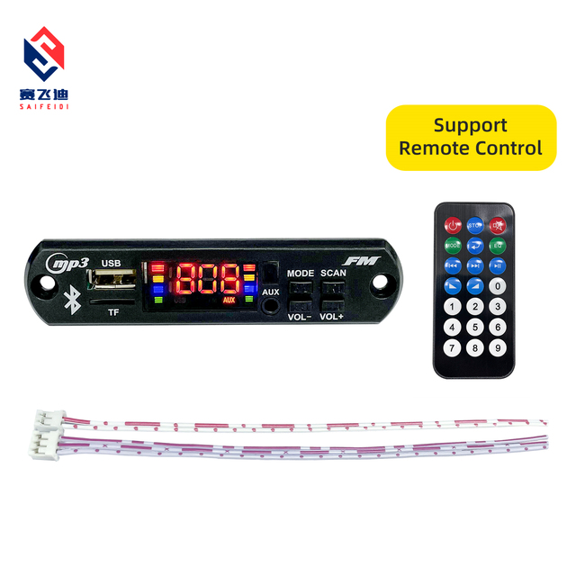 SFD-126BT-V2.0 MP3 Player for Car Music Decoder Board BT for Music Player Usb Decoder Audio Card Reader Accessories FM TF AUX