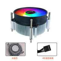 Ventilateur refroidisseur de processeur de conception de tempête fraîche 30CFM pour Intel PC ventilateur de prise thermique de lumière LED de couleur silencieuse pour boîtier d'ordinateur