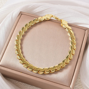 Timeless Compact Glossy Slanted Chic Smooth Trendy Geometric <b>Copper</b> Real Chunky Flat Unisex Cuban Men <b>Bracelet</b> - Product Image 1
