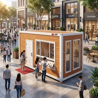 Magasin Modulaire Mobile de Confort Extérieur, Boutique Contemporaine en Conteneur de 10ft 20ft, Bar et Café Pop-up