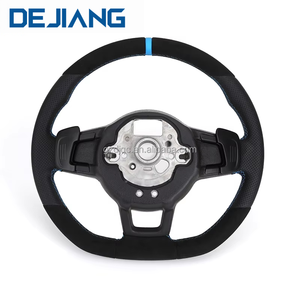 Volante de Alcántara con Franja Azul para Accesorios Volkswagen VW Golf 5 MK6/MK7/MK8 Jetta <span class=keywords><strong>Passat</strong></span> B8 Polo Tiguan GTI - Product Image 2