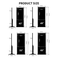 Reproductor Multimedia 4K de 43, 49, 55 y 65 Pulgadas, Kiosco de Señalización Digital con Soporte Vertical, CMS/RDM Basado en la Nube, Pantalla LCD HD