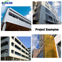 Panneau de bardage en aluminium fluorocarboné sur mesure, résistant aux intempéries, finition pierre, pour murs extérieurs/intérieurs de chambres, bureaux et bâtiments