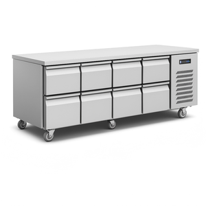 Cajones enfriadores superiores de mesa de trabajo, <span class=keywords><strong>congelador</strong></span> de acero inoxidable de escritorio, Pizza, barra de ensalada, refrigerador para cocina comercial - Product Image 1