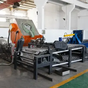 Mesin daur ulang aluminium mencair ingot tungku miring mesin cetak kuningan terus-menerus jalur produksi ingot aluminium