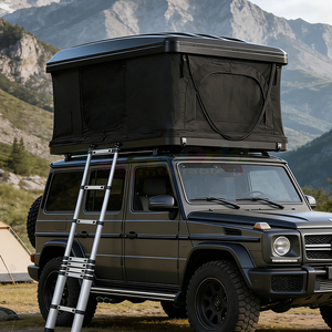 Carpa de techo rígida de ABS para 4 estaciones, con bolsa para zapatos, para camping, con apertura lateral. - Product Image 3
