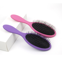 Faible QUANTITÉ MINIMALE DE COMMANDE En Plastique Curling Styler Barbier Massage Detengle Antistatique En Nylon Padel Personnalisé Autour Anti-Frisottis Brosse À Cheveux