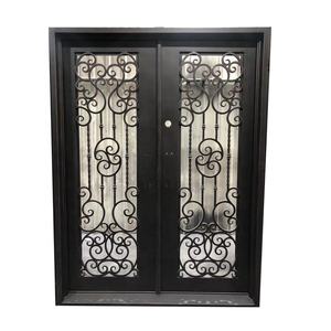 Nouveau design de porte d'entrée de sécurité en acier porte d'entrée pour immeuble d'habitation porte double en fer à coupure thermique - Product Image 3