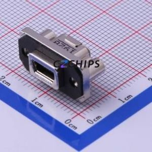 MUSBB15134 USB Connector Bent Lead Through Hole Connector Mini-B USB 2.0 Female Right Angle Insert - Product Image 1