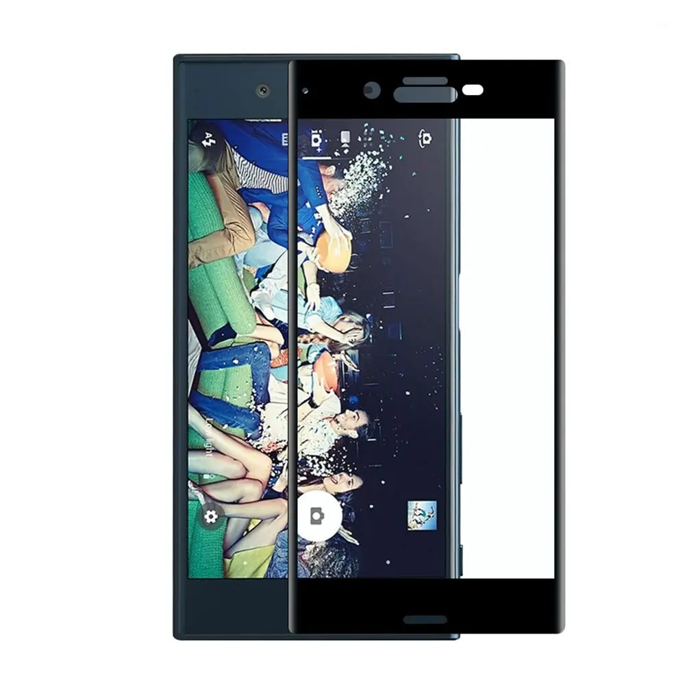 واقي شاشة من الزجاج المقسَّى ثلاثي الأبعاد يغطي الشاشة بأكملها لهواتف Sony XZ Premium XZS XZ1 Compact XZ2 XZ3 XA1 XA2 XA3 Xperia 10 5 1