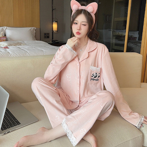 Women's Island Velvet Sleepwear 2 Piece Set Sweet Princess Home Wear Outfit Autumn Cardigan Pajama Trousers <strong>Pyjama</strong> for Femme - Product Image 5