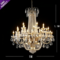 Lustre suspendu moderne en cristal doré large pour hôtel, hall d'entrée, banquet de mariage, éclairage OEM ODM
