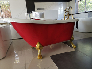 <span class=keywords><strong>Baignoire</strong></span> autoportante rouge pour salle de bain, <span class=keywords><strong>baignoire</strong></span> pour pieds, style classique, accessoire de luxe, couleur rouge, pour hôtel - Product Image 3