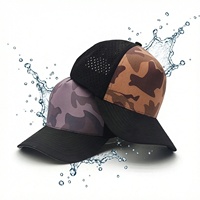 Casquette Snapback Premium 5 Panneaux Perforée à Visière Courbe, Chapeau en Maille Imperméable Personnalisé avec Logo Imprimé pour Golfeurs et Événements en Extérieur