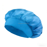 Bonnet de nuit en satin coloré avec logo personnalisé et bande élastique pour cheveux longs et bouclés 30x30cm Bonnet pour femmes
