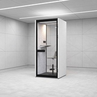 Cabine de bureau insonorisée moderne Comine, verre trempé 6 mm, design autoportant pour hôtel, entrepôt, cabine silencieuse individuelle