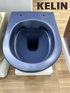Kelin ถังเซรามิกเคลือบแอปริคอทวอช์ดาวน์สำหรับห้องน้ำบ้านสไตล์โมเดิร์นใหม่แขวนผนังรูปทรงไข่ - Product Image 4