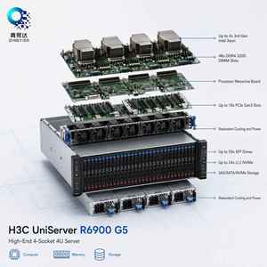 Serveur Wisdom, nouveau serveur en rack personnalisé H3C UniServer R6900 G5 à 4 sockets, processeur Intel Xeon Scalable de 3e génération 2,5 GHz, garantie de 3 ans - Product Image 1