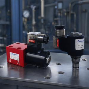 Válvula de Retención de Acero de Doble Acción 2/2 Vías, Operada por Solenoide Hidráulico, Cero Fugas, para Sistema Hidráulico - Product Image 2