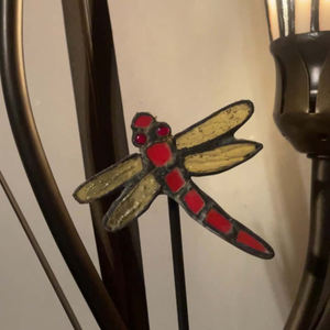 Lámpara <span class=keywords><strong>de</strong></span> mesa Tiffany <span class=keywords><strong>para</strong></span> sala <span class=keywords><strong>de</strong></span> estar, estudio, dormitorio, luces decorativas, linterna <span class=keywords><strong>de</strong></span> tulipán Tiffany, arte <span class=keywords><strong>de</strong></span> <span class=keywords><strong>cristal</strong></span>, iluminaciones <span class=keywords><strong>de</strong></span> hierro - Product Image 4