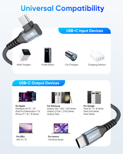 Câble de charge rapide USB C 60W 3A en nylon SUNGUY, câble de données et d'alimentation USB pour téléphone portable, ordinateur portable et batterie externe - Product Image 5