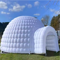 Grande tente gonflable extérieure imperméable personnalisée de dôme d'igloo avec le ventilateur pour la partie et les événements extérieurs