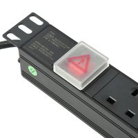 PDU en aluminium 1U de 19 pouces avec prises UK 3 voies et ports de charge USB intégrés - En stock pour armoire