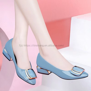 On Elegant Pump Shoes Ladies PU Leather Comfortable <b>Flat</b> Loafers Women Causal Work Shoe - Product Image 3