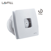 Ventilateurs d'extraction de panneaux 12V, 150mm, pour toilettes féminines, faible bruit, ventilateur avec capteur de temps