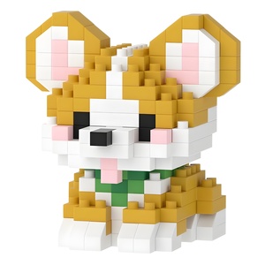 Vente chaude série pour animaux de compagnie chiens chats dessin animé plastique ABS 40 pièces Micro particules bloc de construction Puzzle pour enfants adultes jouets Kits - Product Image 4