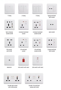 यूनजोड़ी 2024 दीवार स्विच के लिए इलेक्ट्रिक स्विच विद्युत स्विच और नए डिजाइन सुपर स्लिम पैनल को प्लग करें - Product Image 4