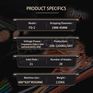 Lansing dây vũ nữ Thoát y công cụ tự động đa mục đích dây vũ nữ Thoát y Cáp Tước Máy tái chế cáp đồng vũ nữ Thoát Y - Product Image 2