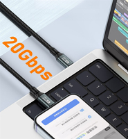 Câble audio-vidéo USB 3.2 Gen2 20 Gbps Type-C vers USB C PD 100W 8K 60Hz 5A Type C PD pour iPhone 15 16 MacBook Samsung