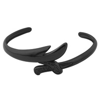 Ensemble de bijoux vintage plaqué noir, style européen et américain occidental, bracelet et bague en acier inoxydable