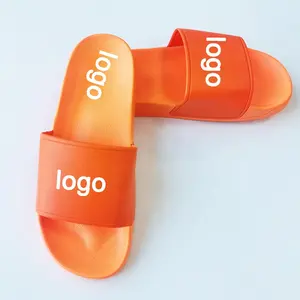 2023 Hochwertige Big Size Slide Damen Sandalen Haus PVC Schuhe Frauen Logo Custom Orange Hausschuhe für Kanada