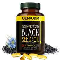 Kapsul Softgel Minyak Biji Hitam Vegan Label Pribadi OEM ODM Suplemen Herbal untuk Kesehatan Dewasa, Dukungan Imunitas dan Antioksidan