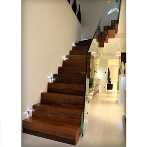 Tavole di legno per scale con il nero stringer DAIYA nero della ringhiera in vetro in legno corrimano - Product Image 6