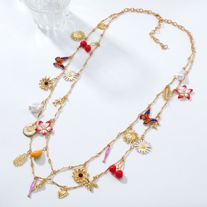 <span class=keywords><strong>Collana</strong></span> con Ciondolo Bohémien alla Moda in Lega con Motivi <span class=keywords><strong>di</strong></span> Pesci, Foglie, <span class=keywords><strong>Fiori</strong></span>, Ciliegie e <span class=keywords><strong>Margherite</strong></span> - Product Image 1