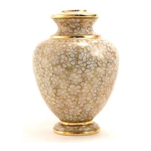Kan EXIMPO-urnas de cremación de Metal, diseño de flores azules, venta al por mayor - Product Image 6