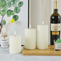 Grande bougie sans flamme mèche scintillante cire de paraffine a mené des bougies décoration de lumières