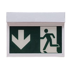 Iluminación comercial interior Techo empotrado 110-220V batería recargable doble carcasa de plástico acrílico LED señal de salida de emergencia - Product Image 3