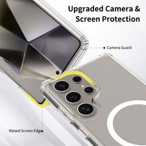 Funda Magnética para <span class=keywords><strong>Samsung</strong></span> S25 Ultra con Carga Inalámbrica, Funda Transparente para Teléfono Móvil, Cubierta Trasera para S24 S25 Ultra - Product Image 5