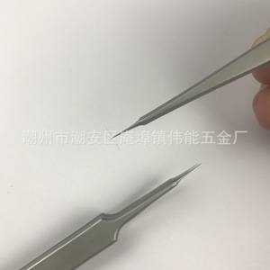 Fine-tipped repair tweezers with 0.15mm precision tips; suitable for use with <b>microscopes</b> for fingerprint and wire trace repair. - Product Image 2