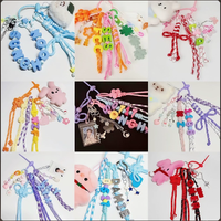 Bracelet, collier, chaîne de téléphone perlée en acrylique solide couleur AB effet météorite, tendance, pour DIY, accessoires bijoux, cadeau pour femmes et enfants