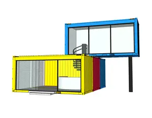 豪华预制轻型钢结构集装箱房办公室在南非现代集装箱房