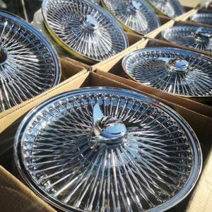 Cerchi a raggi cromati argento di lusso da 13, 15, 20, 22 pollici, 100, <span class=keywords><strong>150</strong></span> raggi, 13x7, 14x7, 15x7, 15x10, 17x9, 18x8, 20x8, per Lowrider, con fissaggio diretto - Product Image 3