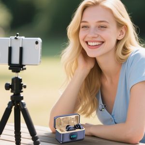 Sistema de Micrófono Inalámbrico de Doble Canal para Entrevistas y Conferencias, 2.4G UHF Estable, Micrófono Omnidireccional, Batería de Larga Duración - Product Image 5