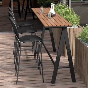 Conjunto <span class=keywords><strong>de</strong></span> Mesa y Sillas <span class=keywords><strong>de</strong></span> Bar Modernas para Exteriores, Resistentes al Agua y a los Rayos UV, Ideales para Cafeterías, Balcón o Terraza - Product Image 4