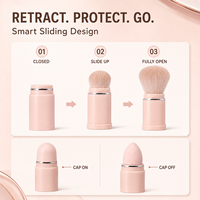 Ensemble complet de pinceaux de maquillage 8-en-1, ensemble de pinceaux cosmétiques professionnels, kit d'outils de beauté, fond de teint, fard à paupières, blush
